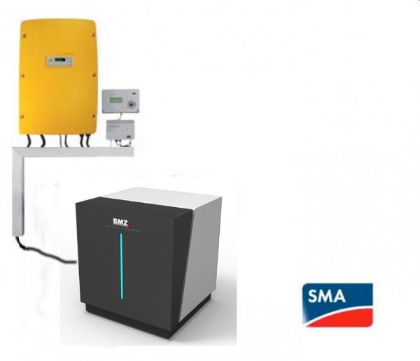 SMA Sunny Island SI 3.0M-11 und Batterie BMZ 6,5 kWh, nutzbar 5,2 kWh, Batteriespeicher und Batteriemanager z.B Nachrüstung bestehender Anlagen, Photovoltaik